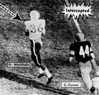 1966 Nebraska-Colorado, Wachholtz interception