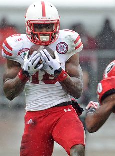 Quincy Mauger tries to tackle Quincy Enunwa during Nebraska's 99-yard touchdown play in the third quarter Enunwa on 99-yd pass play