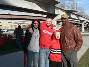 Betty Graham and family with Willie Harper