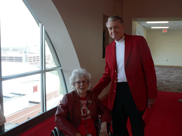 Margaret Max with Tom Osborne