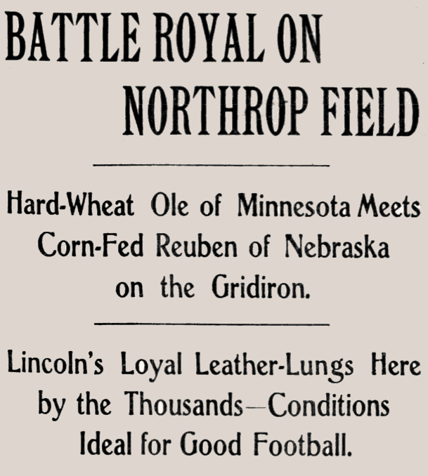 1901 Nebraska fans headline