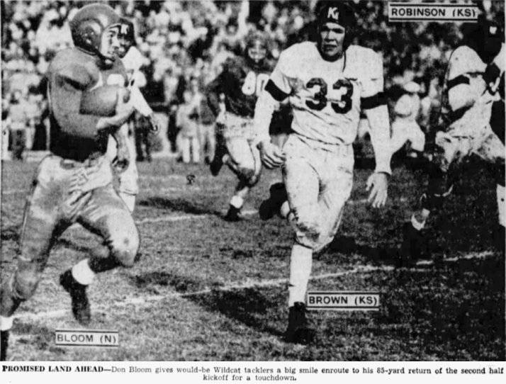 1950 Don Bloom kickoff return