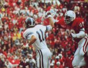 Tony Samuel pressures the QB Tony Samuel
