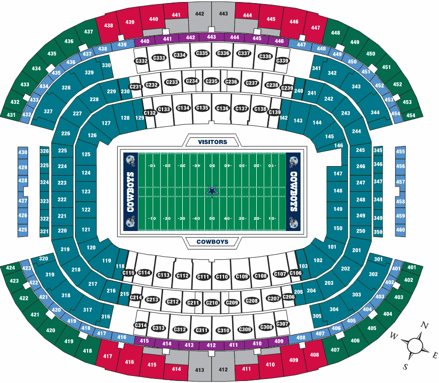 Cowboys Seating Chart 2017