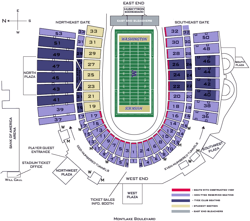 Uw Husky Stadium Seating Chart