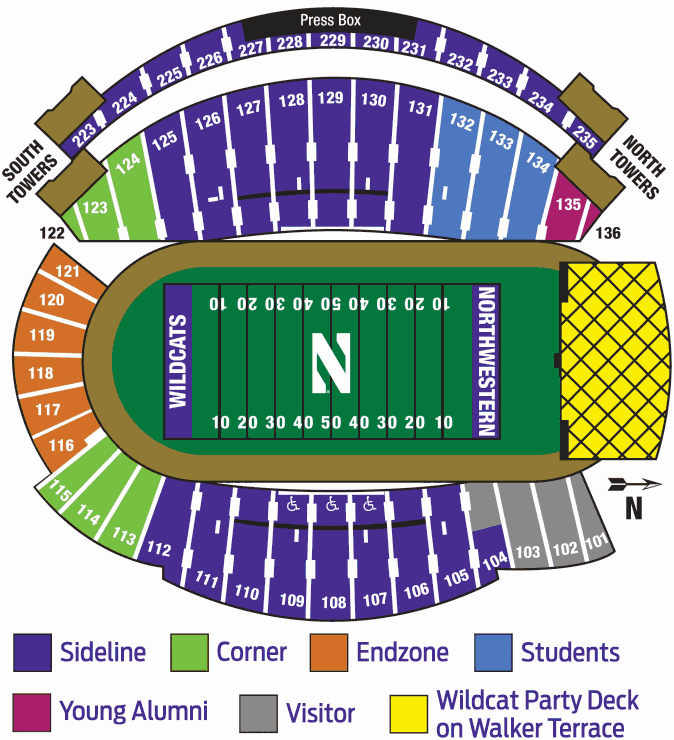 Northwestern Stadium Seating Chart