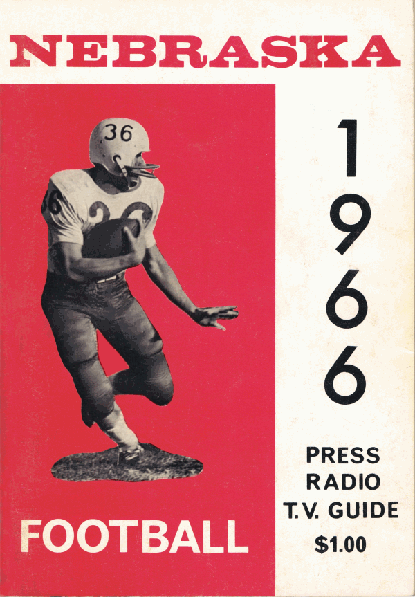 1966 Nebraska football media guide cover HuskerMax™