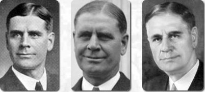 Left: George Dern in 1914 or earlier; Center: In 1925; Right: As Secretary of War, circa 1933 careertrio (16K)