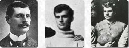 Left: Year unknown; Center: From 1893 team photo; Right: From 1894 team photo earlytrio (16K)