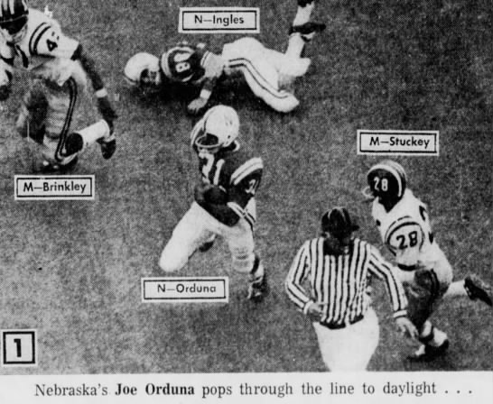 1970 Nebraska-Missouri football, Joe Orduna