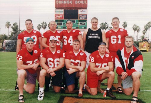 Nebraska O-Line pre-Orange Bowl