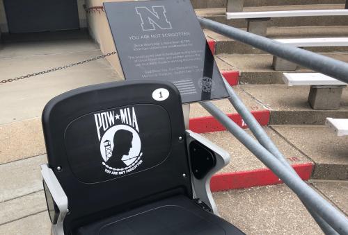 Pow Mia Chair In Nebraska S Memorial Stadium August 31 2018
