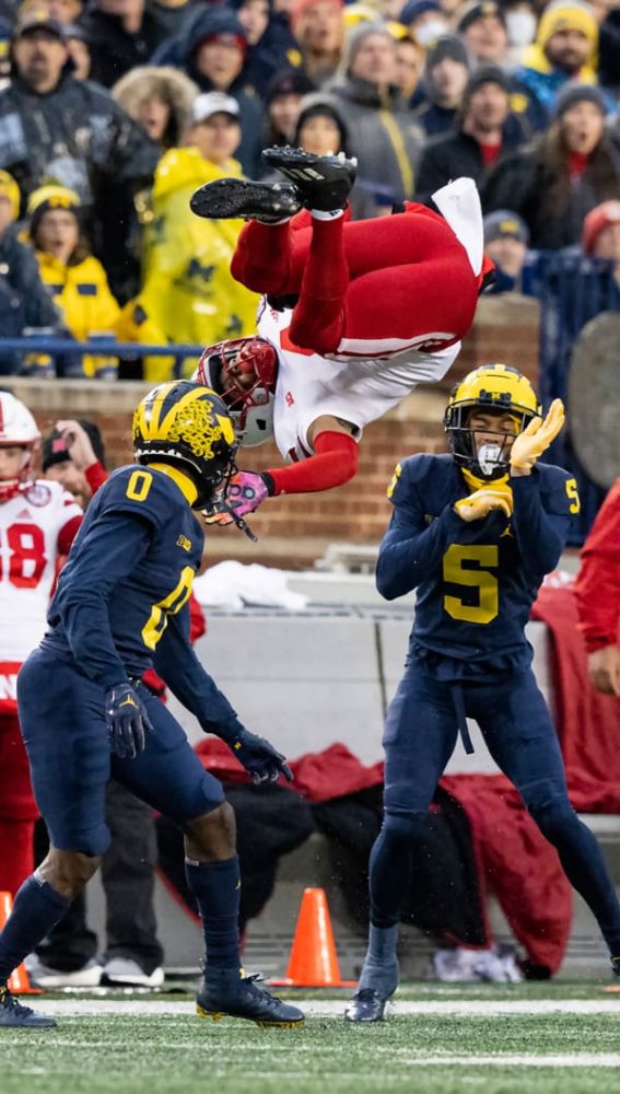 2022 Nebraska Michigan football HuskerMax game page