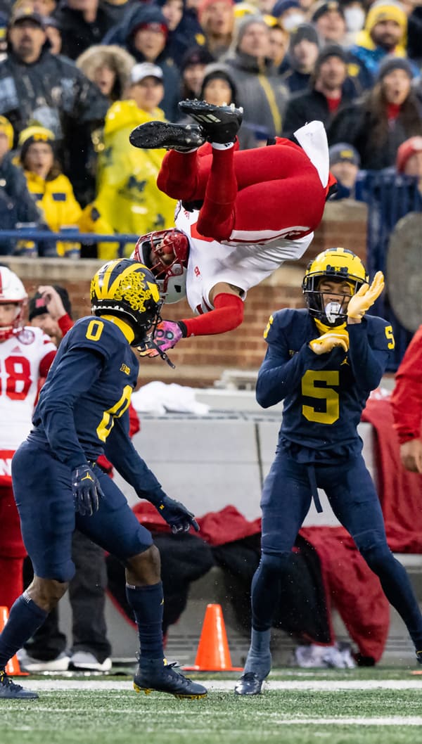 2022 Nebraska Michigan football HuskerMax game page