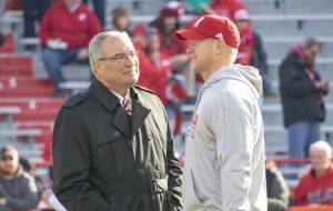 Bill Moos and Scott Frost