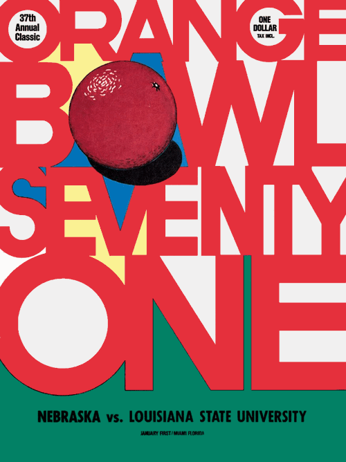 1971 Orange Bowl program cover