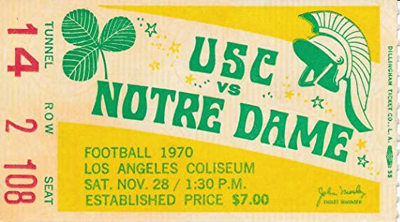 Notre Dame-USC ticket