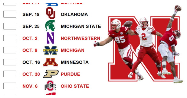 Husker 2022 Football Schedule More Blog Posts | Hits 106 - The Tri-Cities #1 Hit Music Station